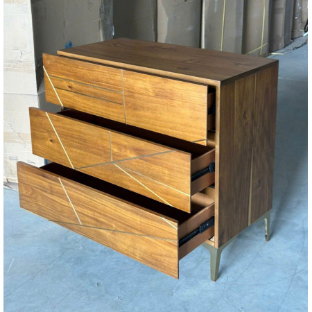 Living Spaces 206180 : Tủ Đứng 3 Ngăn Kéo - Vàng Đồng